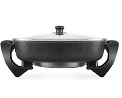 Mellerware Frying Pan Non-Stick Coated Adjustable Temperature Aluminium Black 30X30X5.5cm 1500W "Odiseo"