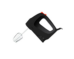 Mellerware Hand Mixer With Dough Hooks &amp; Beaters Stainless Steel Black 5 Speed 100W "Mixo"