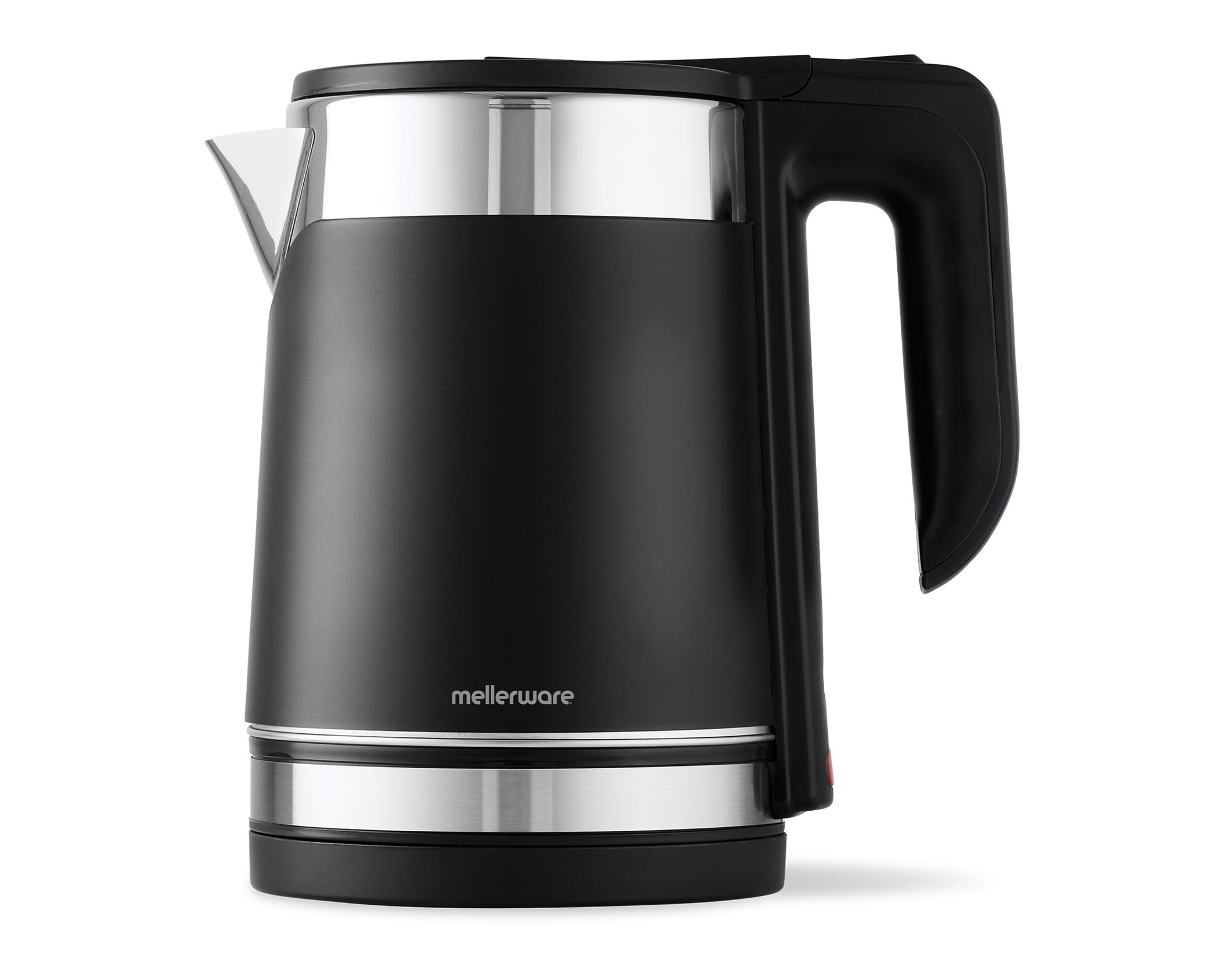Mellerware Kettle Dual Wall 360 Degree Cordless Stainless Steel Black 1.8L 1800W Tempus