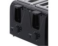 Mellerware Toaster 4 Slice Plastic Black 1300W  "Eco Max"