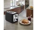 Mellerware Toaster 2 Slice Plastic Black Stainless Steel Trim 7 Heat Settings 760W "Metro"