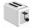 Mellerware Toaster 2 Slice Plastic White Stainless Steel Trim 7 Heat Settings 760W "Metro"