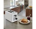 Mellerware Toaster 2 Slice Plastic White Stainless Steel Trim 7 Heat Settings 760W "Metro"