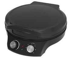 Mellerware Pizza Maker Opens 180-Degrees Adjustable Temperature Non-Stick Black 31.8Cm 2000W "Pizzapal"