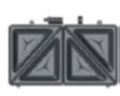 Mellerware Sandwich Maker 2 Slice Non-Stick Black 750W "Doppio"