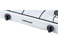 Mellerware Stove Gas Table Top Double Burner Adjustable Temperature Powder Coat White "Vulcan Ii"
