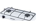 Mellerware Stove Gas Table Top Double Burner Adjustable Temperature Powder Coat White "Vulcan Ii"