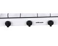 Mellerware Stove Gas Table Top Three Burners Adjustable Temperature Powder Coat White "Vulcan Iii"
