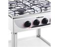Mellerware Stove Gas With Stand Four Burners Adjustable Temperature Powder Coat Black "Vulcan Iv"