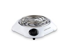 Mellerware Hotplate Single Powder Coat White Spiral Plate 1000W "Helios" Locally Produced