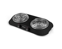 Mellerware Hotplate Double Powder Coat Black Spiral Plate 2000W "Helios" Locally Produced