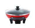 Mellerware Wok Adjustable Temperature Diecast Aluminium Red 33X9cm 1500W  Bangkok Wok 