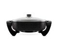 Mellerware Frying Pan Electric With Glass Lid Aluminium Black 30X30cm 1500W "Odiseo"
