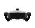 Mellerware Frying Pan Electric With Glass Lid Aluminium Black 30X30cm 1500W "Odiseo"