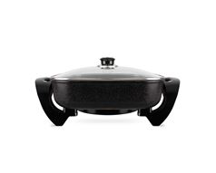 Mellerware Frying Pan Electric With Glass Lid Aluminium Black 30X30x7.5Cm 1500W "Odiseo"