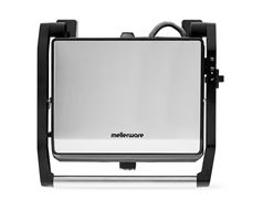 Mellerware Panini Press 4 Slice Non-Stick Black Flat Plates 29 X 23Cm 2200W "Grande Press"