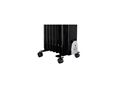 Mellerware Heater 7 Fin Oil Filled Steel Black 3 Heat Settings 1500W "Mohabi 1500" #