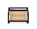 Mellerware Heater 2 Heat Settings Quartz Plastic Black 4 Bar 1600W "Inferno"