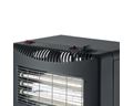 Mellerware Heater Gas & Electric Adjustable Temperature Steel Black 3Bar 4.2Kw "Hybrid"