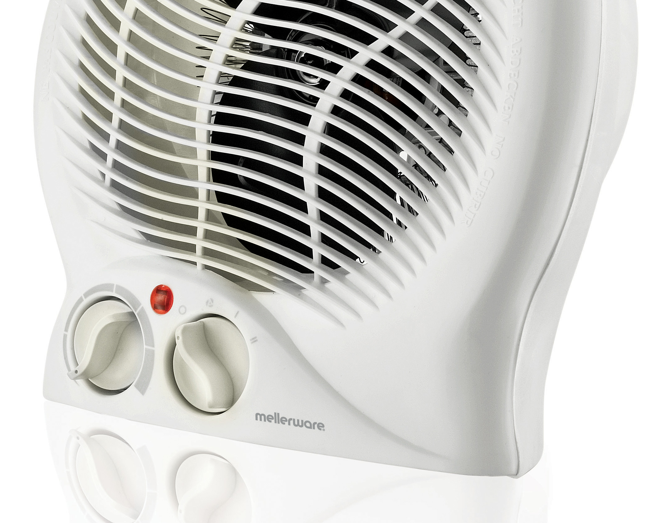 White Floor Fan Heater 35200 Mellerware