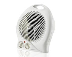 White Floor Fan Heater 